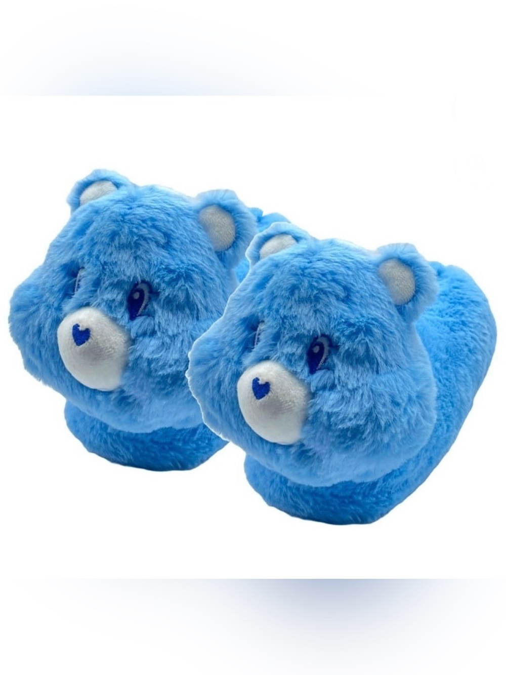 NWOT Care Bears Women's Grumpy Bear 3D Plush Head Slippers Size M/L (7-8)